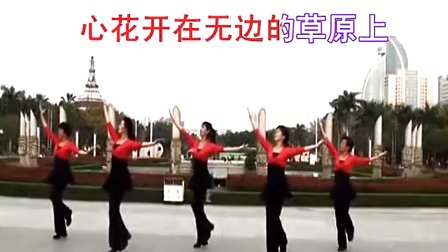 海之韵广场舞 心花开在草原上