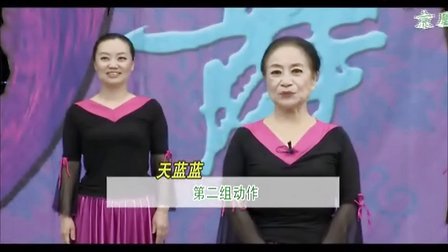 杨艺广场舞 天蓝蓝 动作分解:第一组